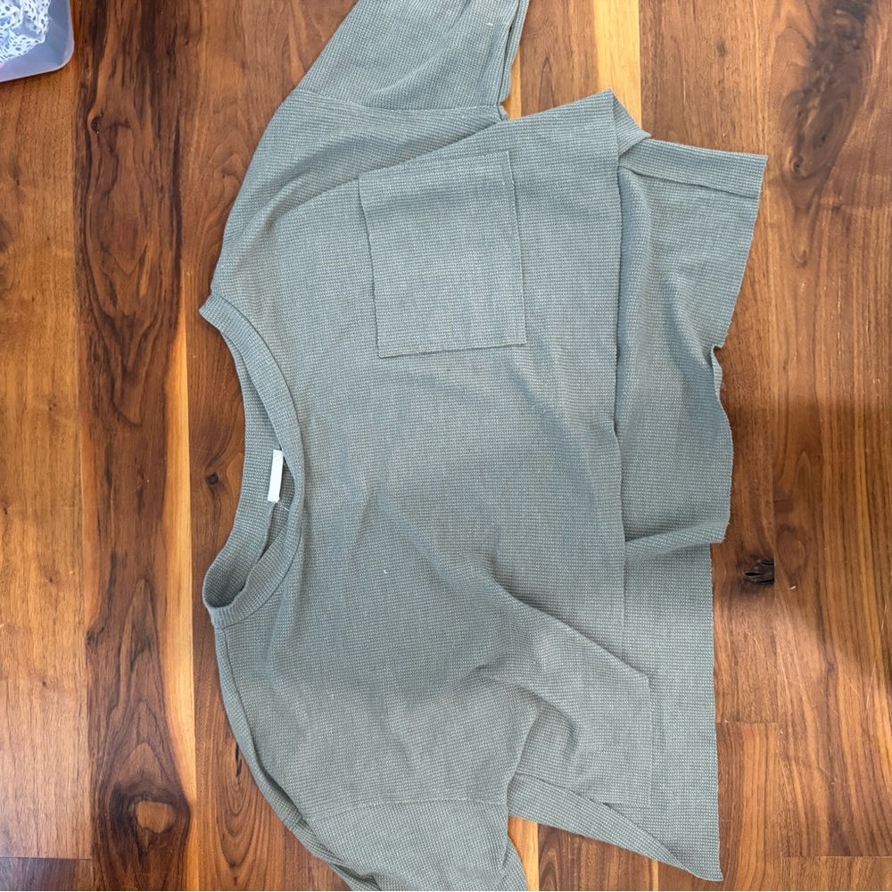 Altar'd State Olive Green Crop Top